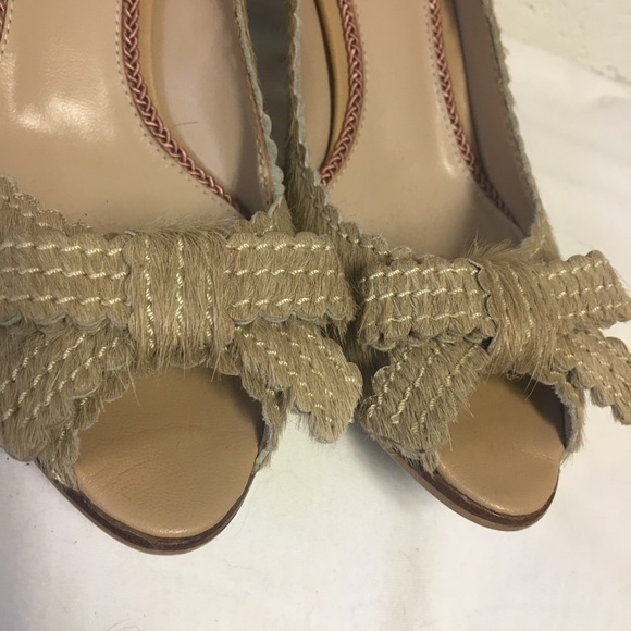 Chic Pony Hair Bow Open Toe Pumps - Picture 2 of 11